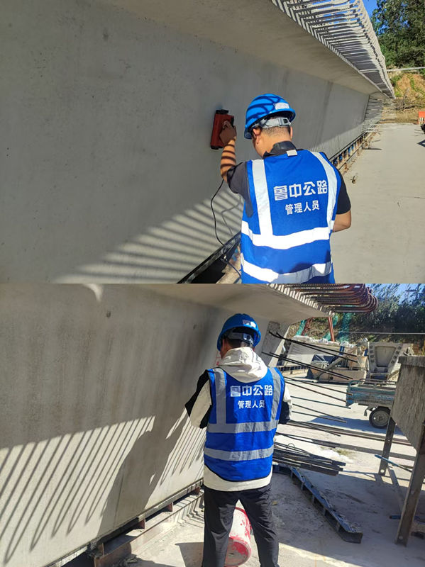 試驗檢測人員檢測成品梁6K-V6a_副本