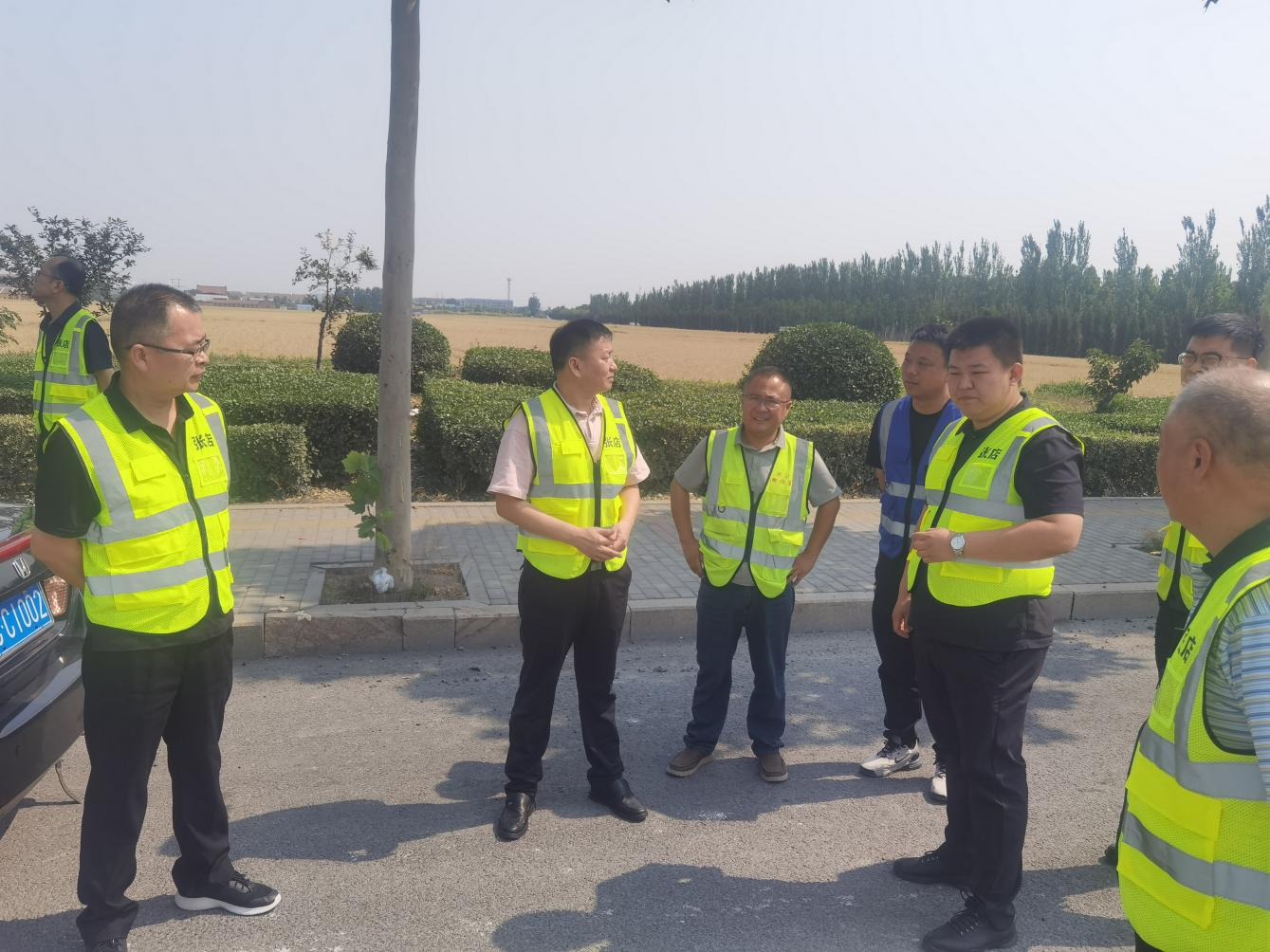 張店區(qū)公路事業(yè)發(fā)展中心對S102 項(xiàng)目進(jìn)行節(jié)前檢查